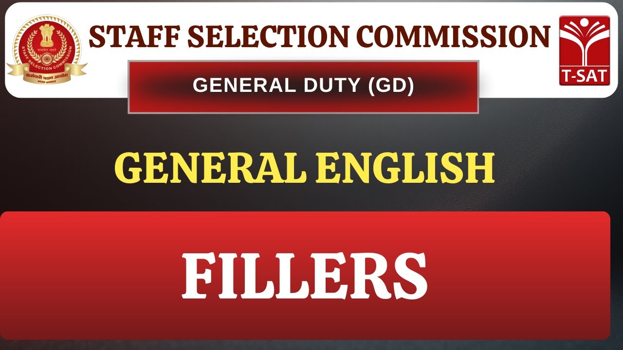 SSC GD | Competitive General English - Fillers | T-SAT