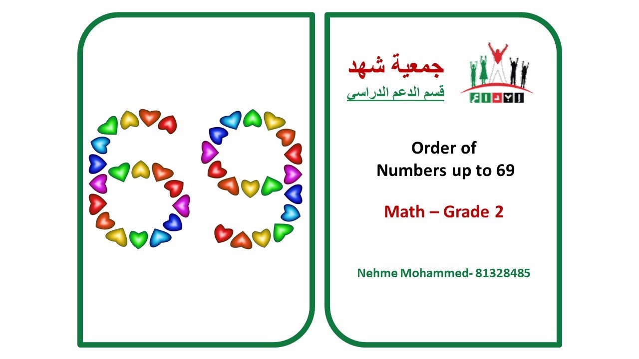 Ibda3 - GR2 - Math - Order of Numbers up to 69
