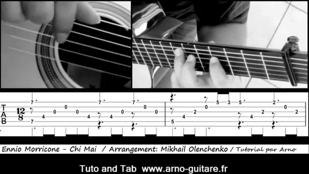Ennio Morricone - Chi Mai - Fingerstyle guitar with Tab / Tuto
