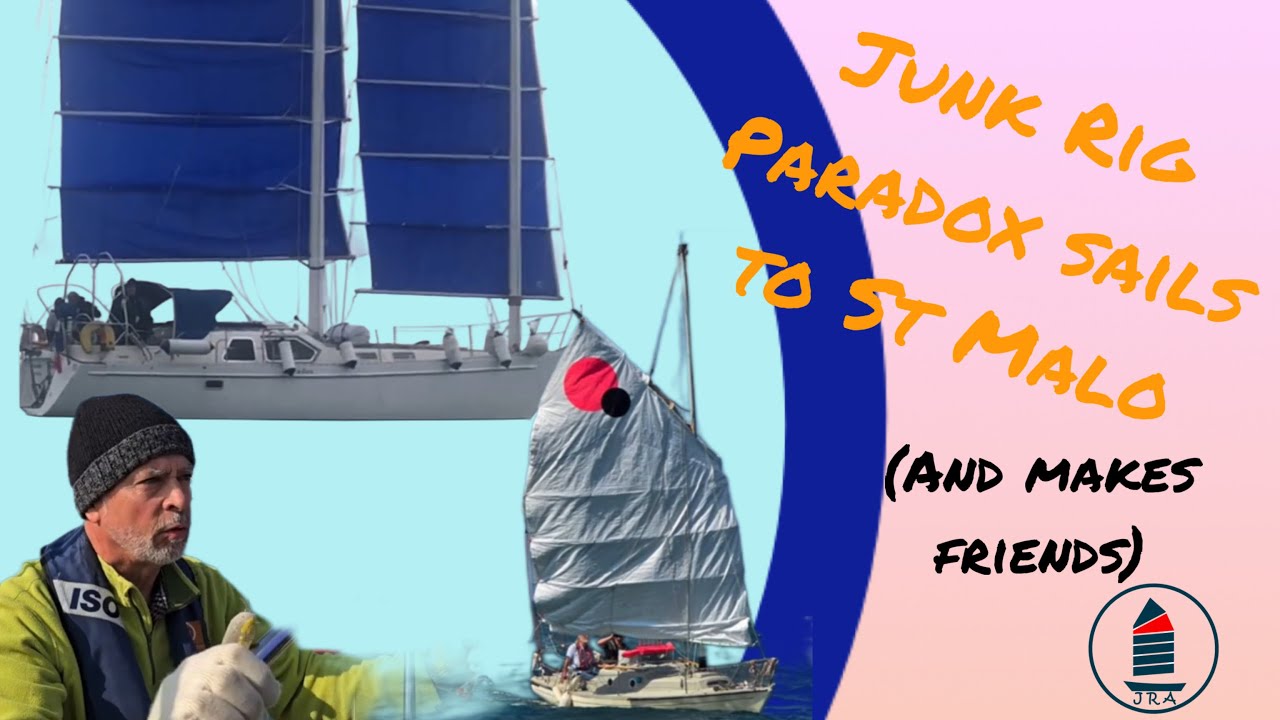 Junk Rig Schooner Paradox sails to St Malo