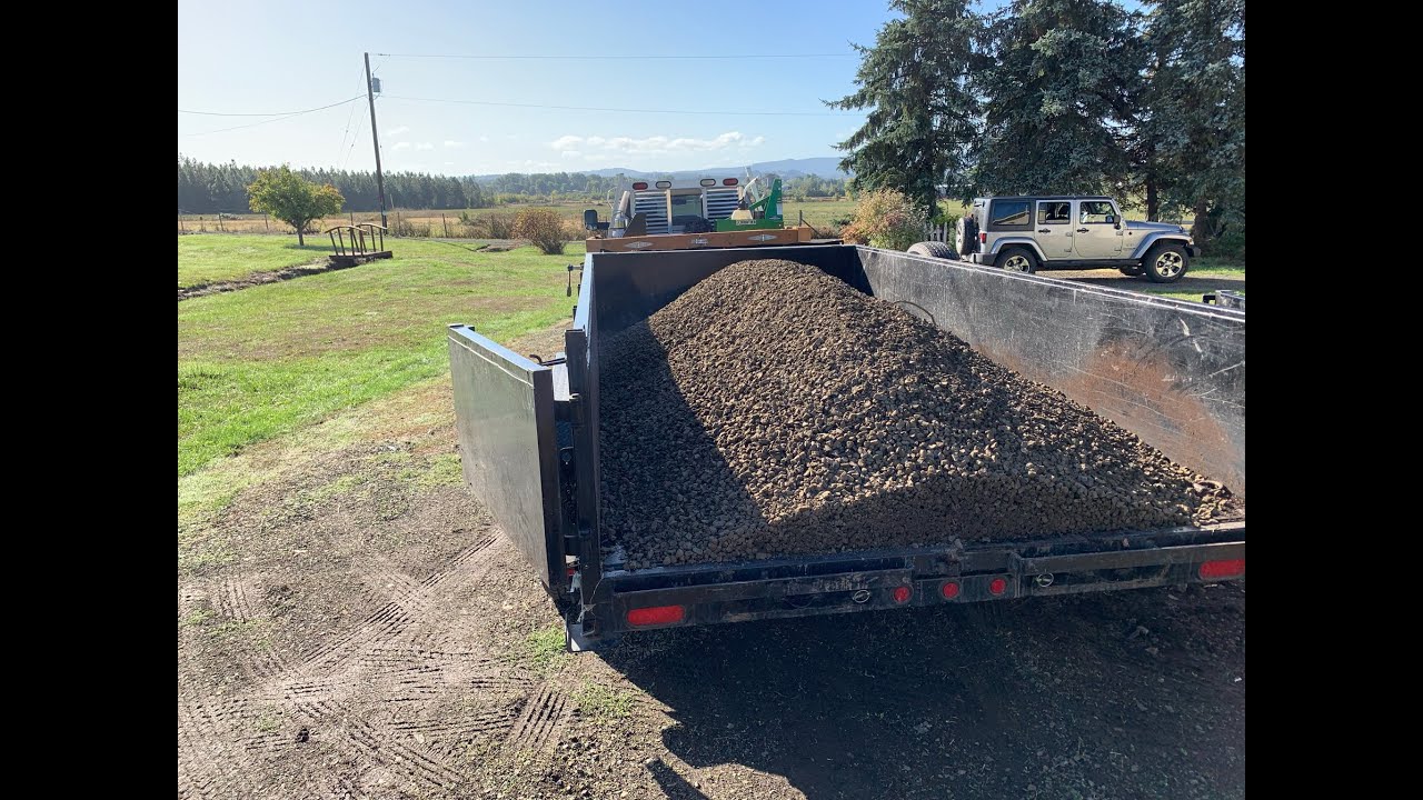 Hauling Gravel Big Tex Dump Trailer