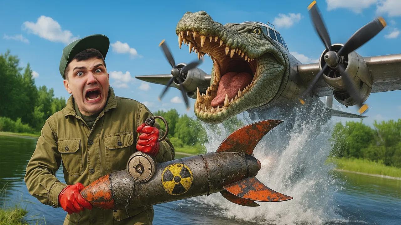 Bombardiro-Krokodil und echte Bombe beim Magnetangeln gefunden!