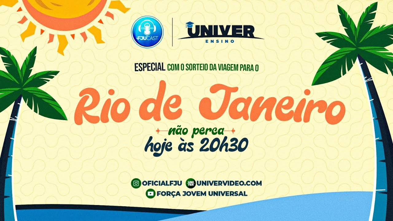 FJUCAST ESPECIAL COM SORTEIO DA VIAGEM PARA O RIO DE JANEIRO #FJUCAST #FJU #PODCAST