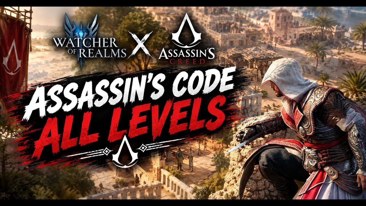 ASSASSIN'S CODE FULL CLEAR All Levels - Watcher of Realms * Assassin's Creed
