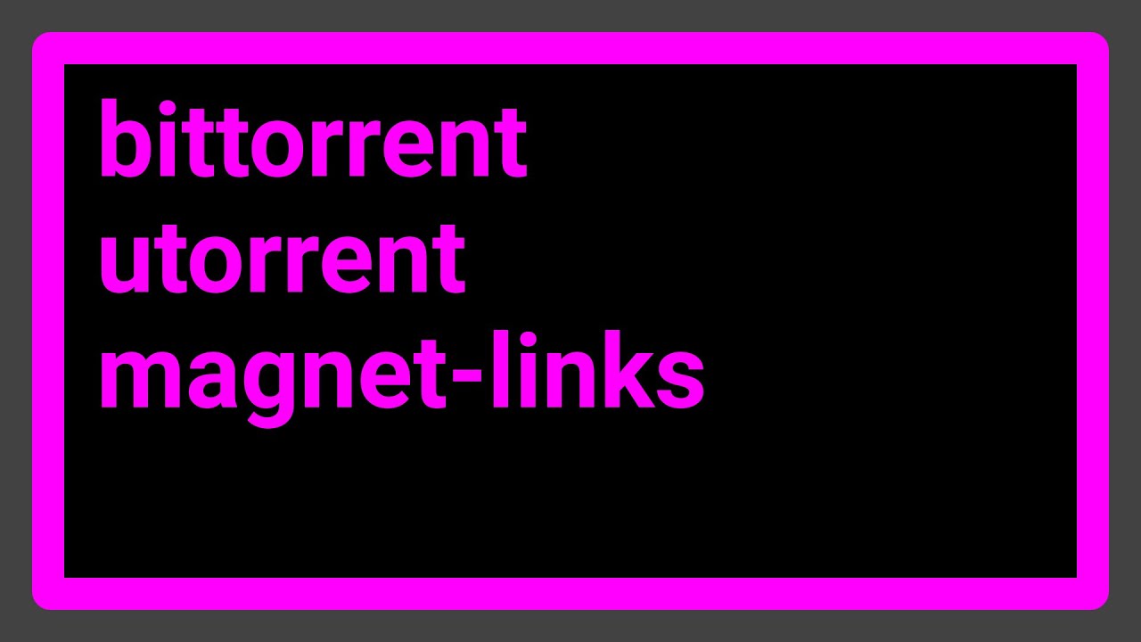 What's the difference between a torrent file and a Magnet link?
