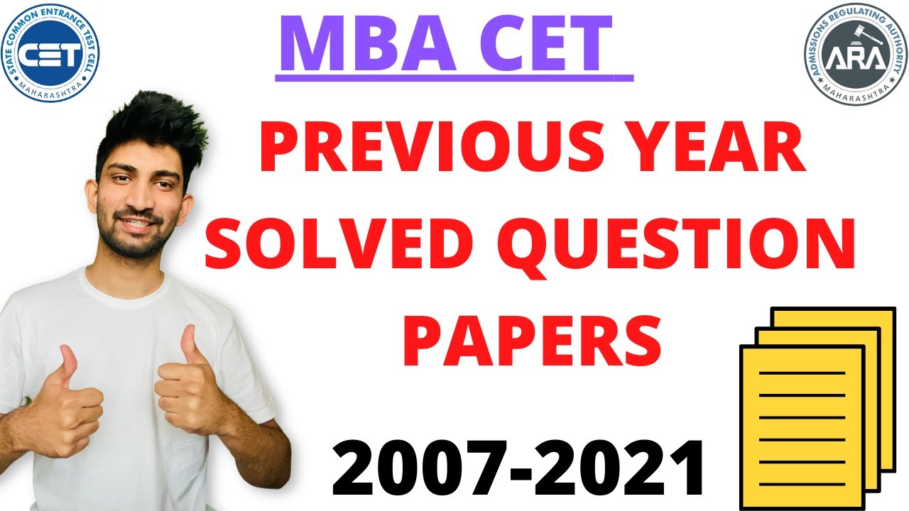 MBA CET Previous Year solved question papers | Mba cet solved questions papers
