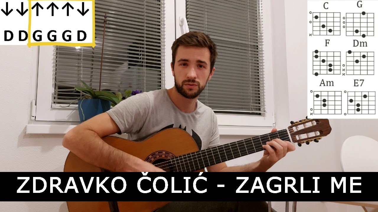 Zdravko Čolić - Zagrli me | Lekcija za gitaru (Ritam i Akordi)