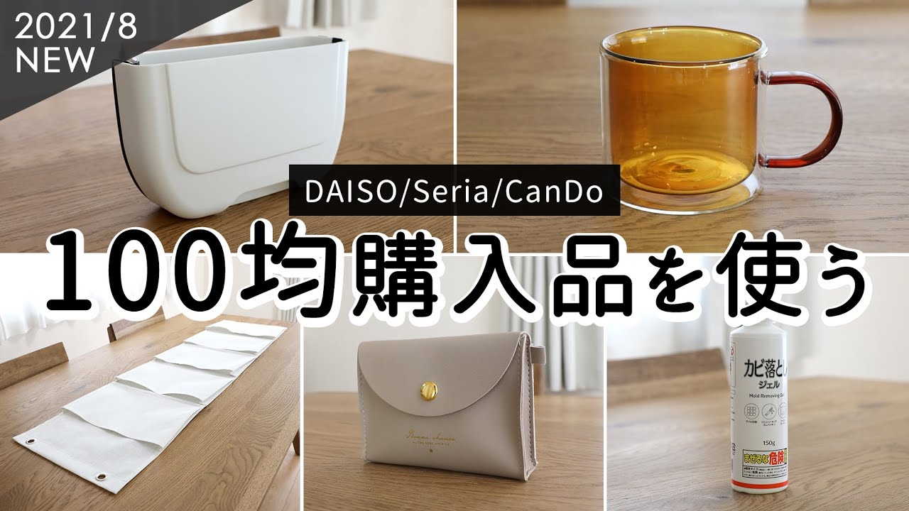 SUB【100均購入品を使う】キッチンで便利な折り畳み式ゴミ箱、たっぷり壁面収納できるポケット、100円でカビは落とせるのか検証