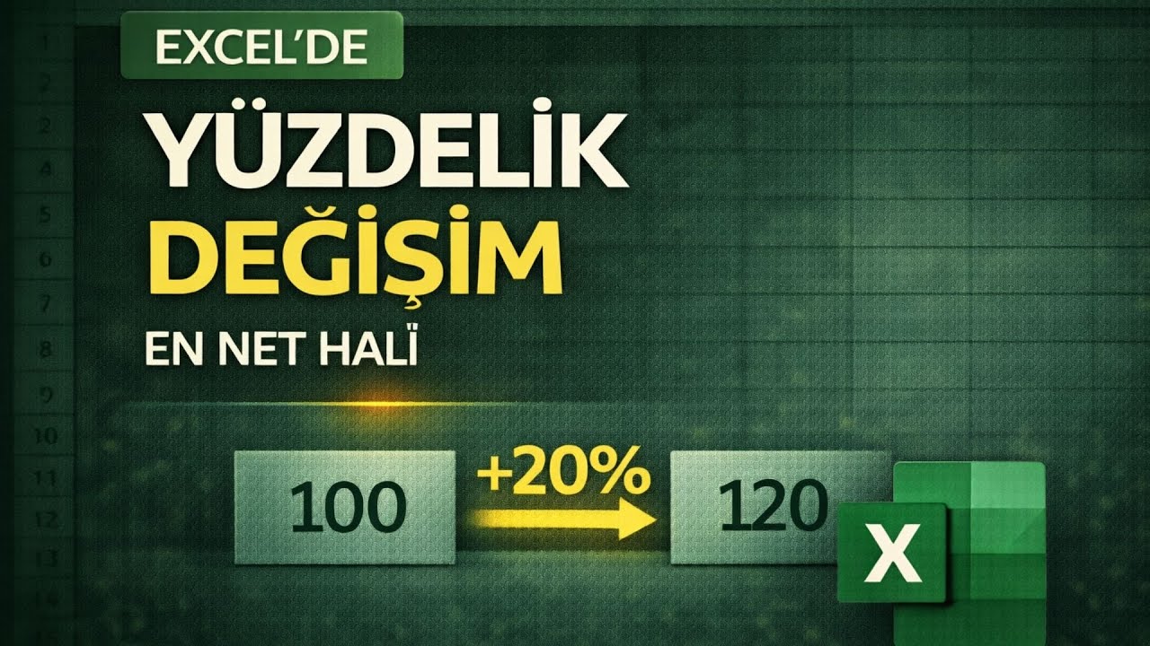 Excel'de Yüzde Değişim Nasıl Hesaplanır? (Formül + Örnek)