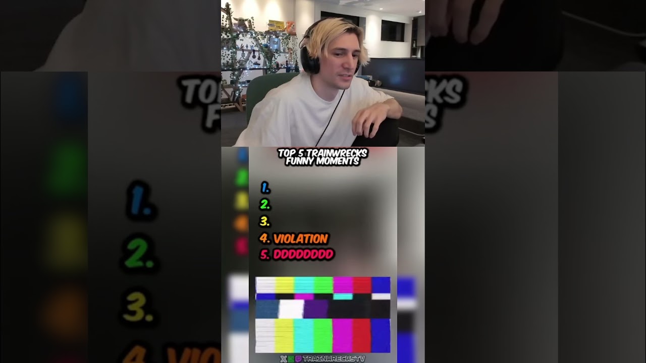 xQc reacts to Top 5 Trainwrecks Funny Moments