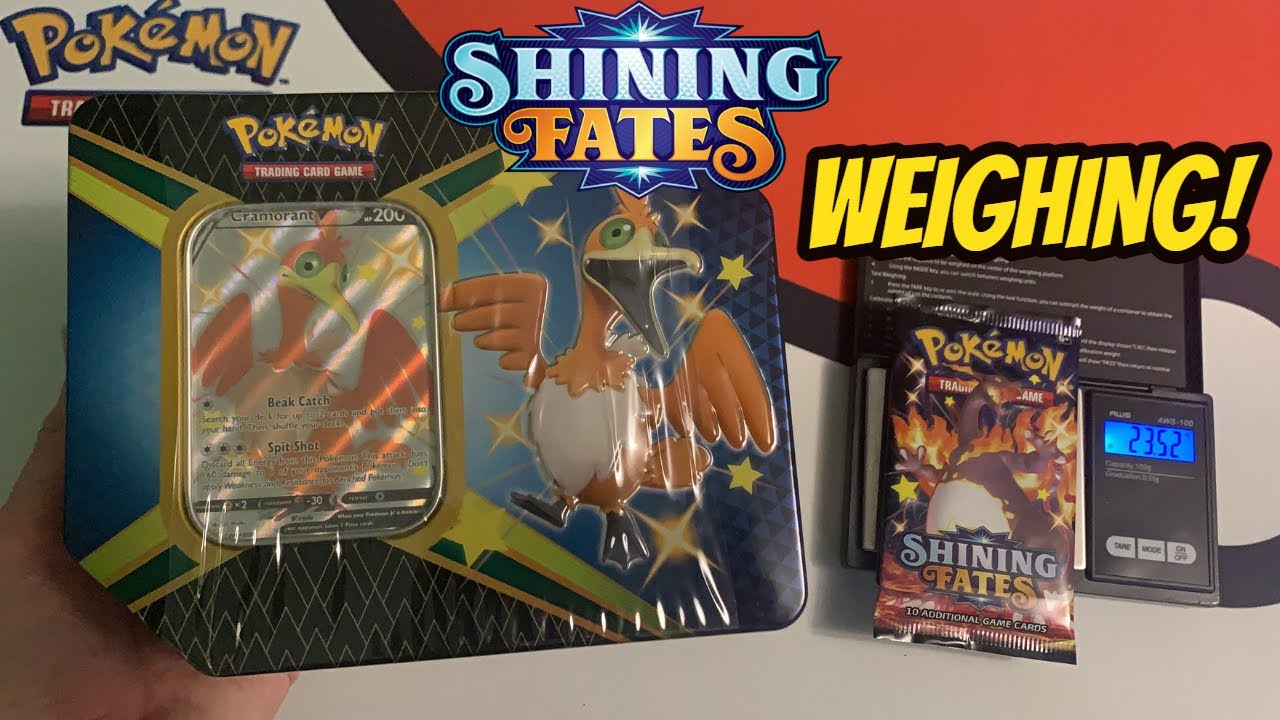 Weighing Packs from a Shining Fates Tin!