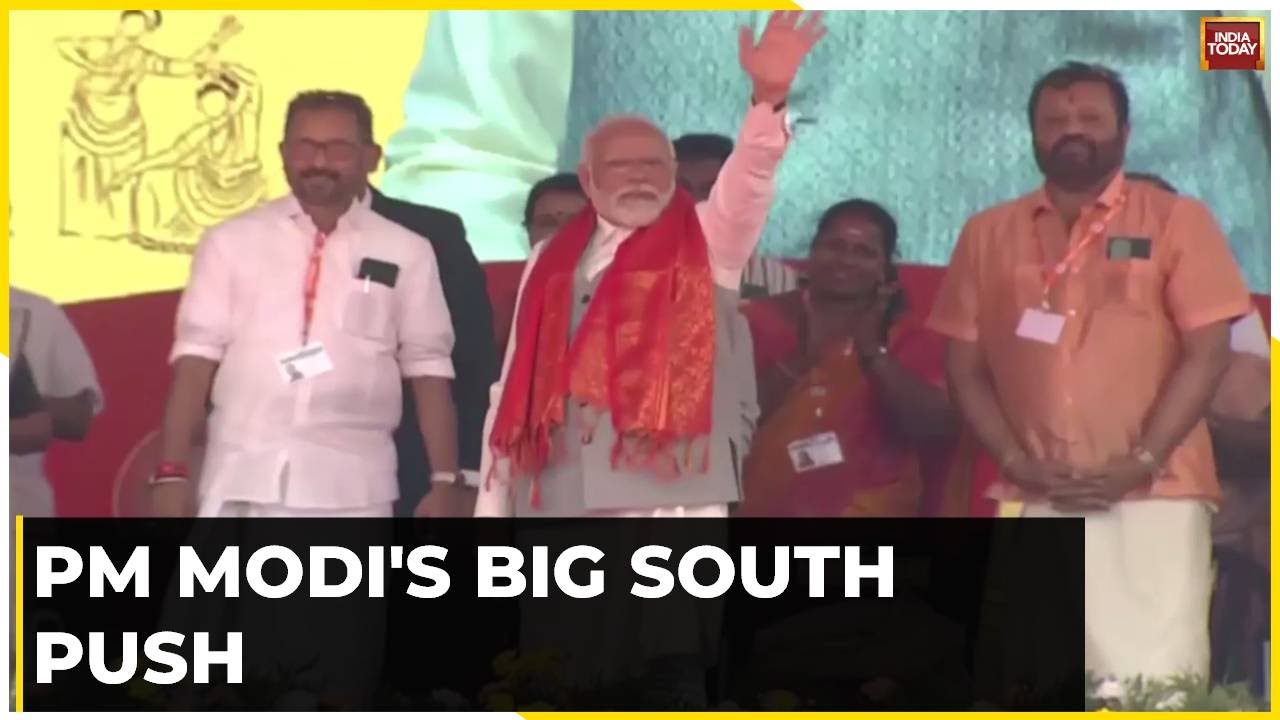 PM Modi Holds Roadshow In Kerala's Thrissur: Grand Welcome For Prime Minister Modi In Kerala