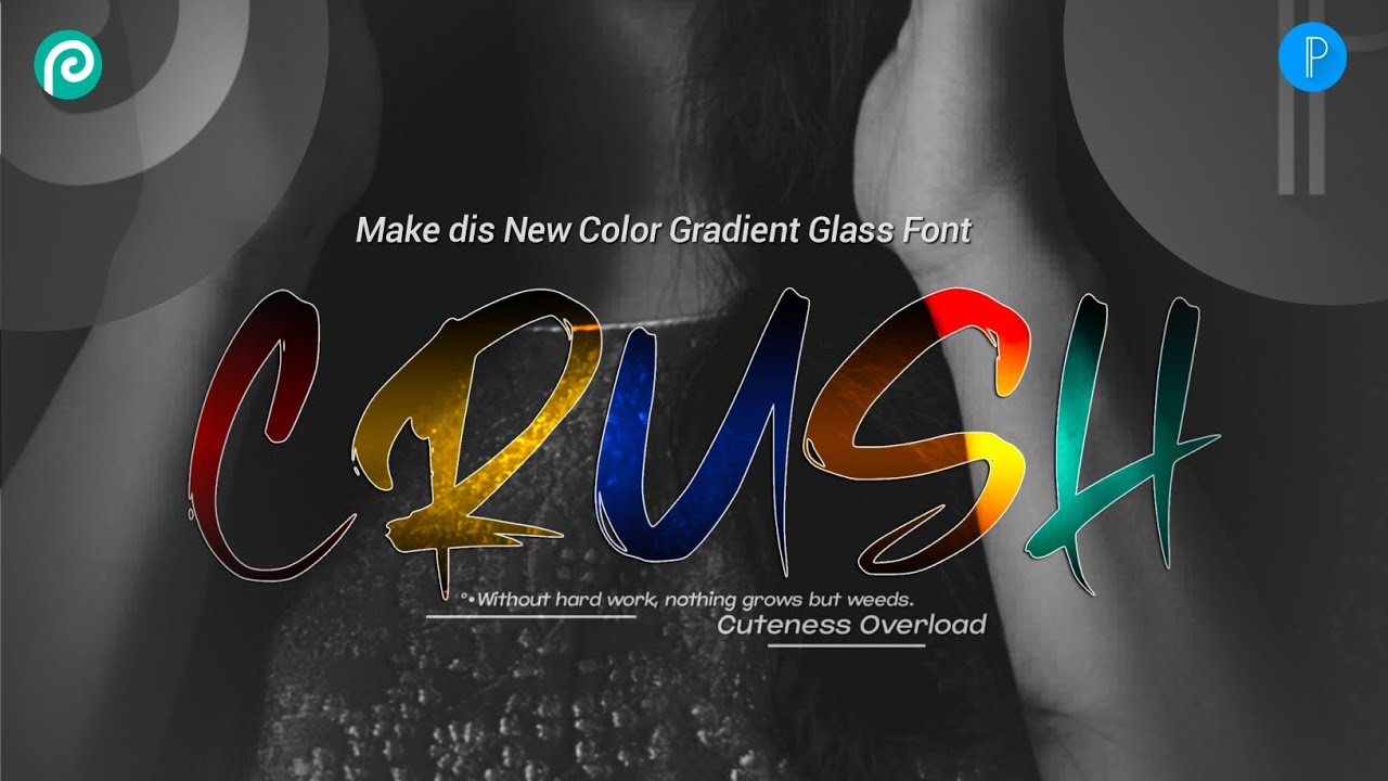 Create multi Color Gradient Glass Font in New style on Android using Photopea in Hindi/Urdu.
