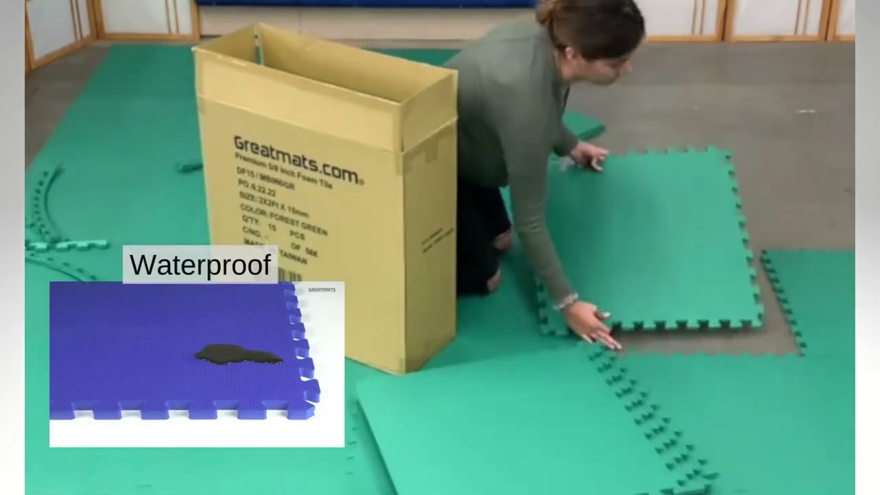 7-Minute Install of 100 sq. ft. of Greatmats 5/8 inch Premium Foam Mats