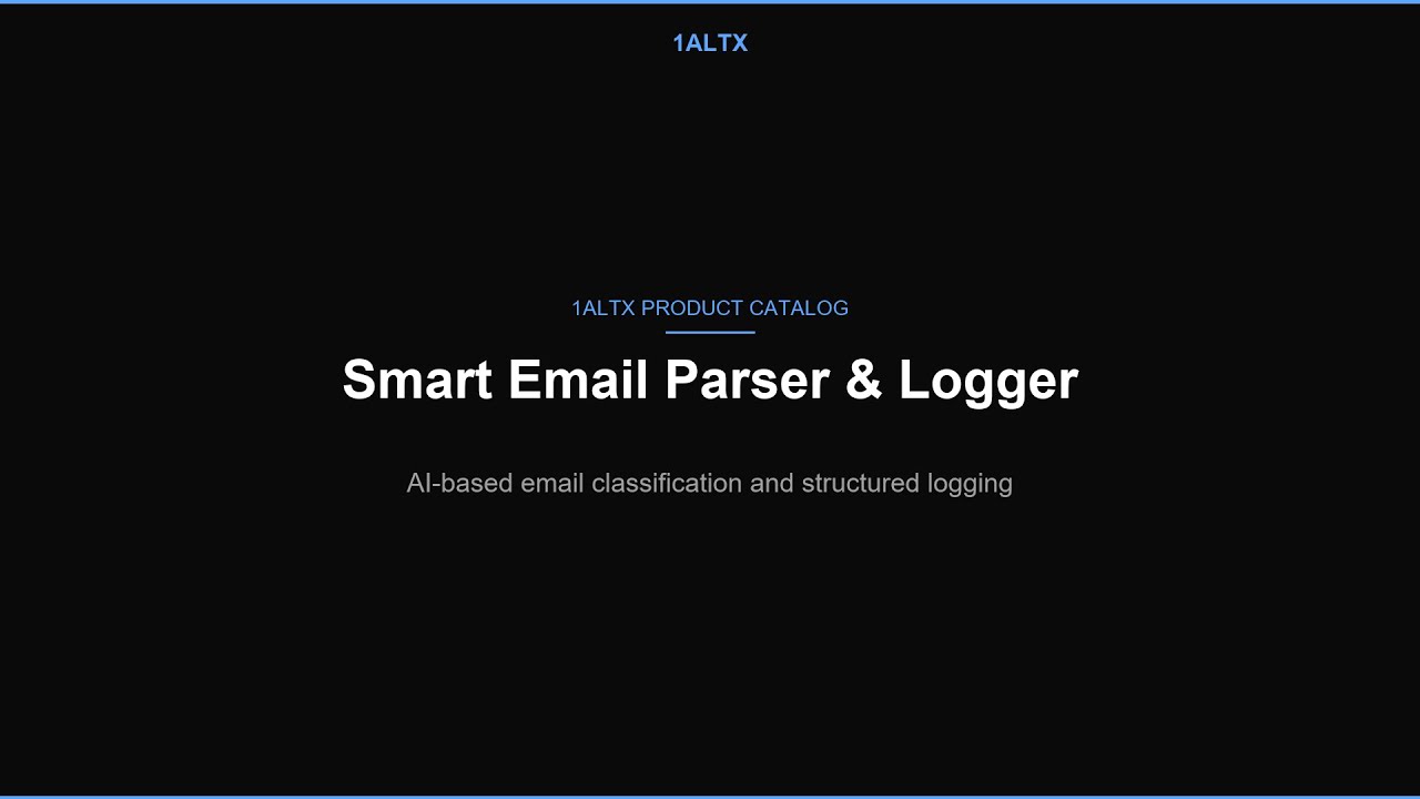 AI Email Parser & Auto-Reply Automation | Gmail + GPT + Google Sheets | 1AltX