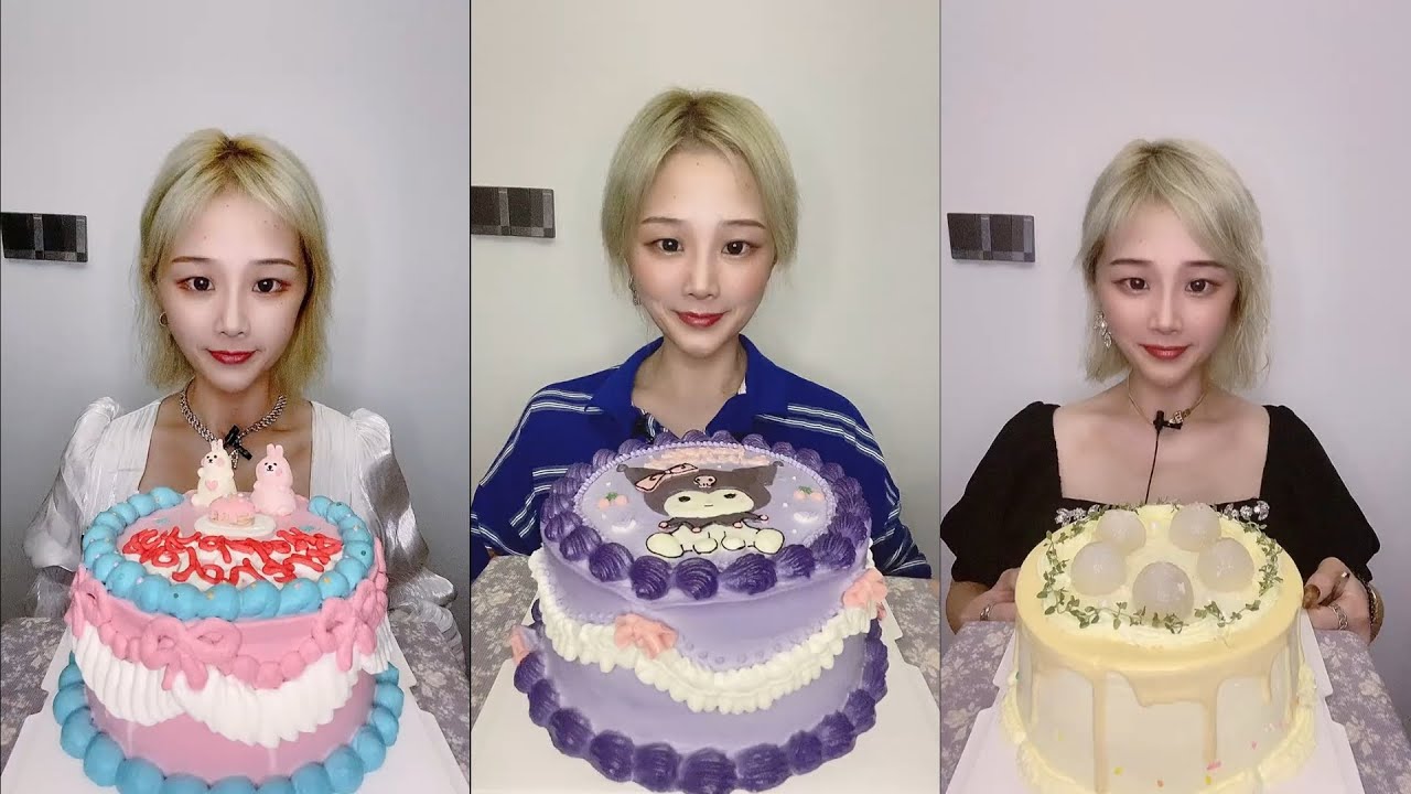 Cake Mukbang🎂Soft & Creamy Cream Cake Eating Show 🎂부드럽고 촉촉한 크림 케이크 먹방