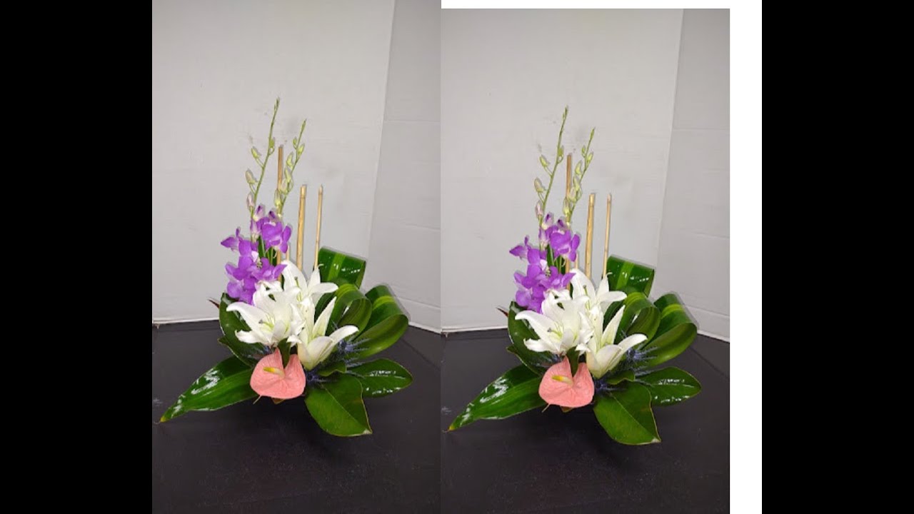 Como hacer facilmente un arreglo floral exotico estilo oriental