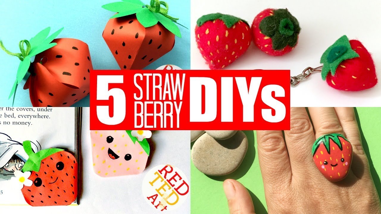5 DIY Strawberry Projects - Fun 3d Strawberry Crafts