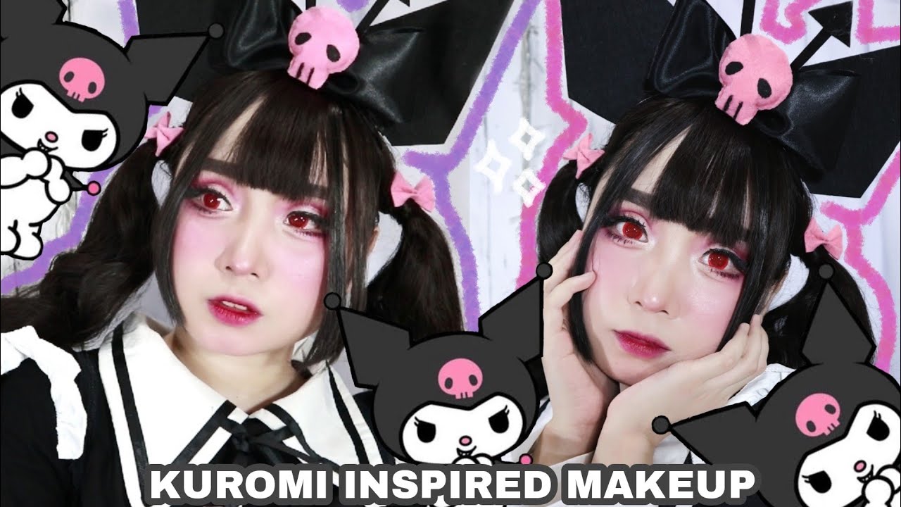 KUROMI INSPIRED MAKEUP // (クロミ) ハロウィンメイク // clyn