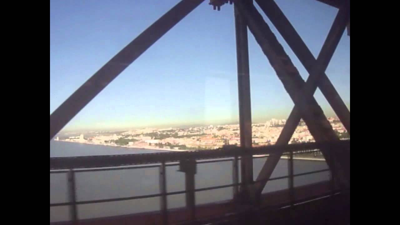0307 🇵🇹 Lisboa 🚆 CP 5600 + Sorefame, IC 570: Lisboa ➙ Faro, ''25 Abril Bridge''