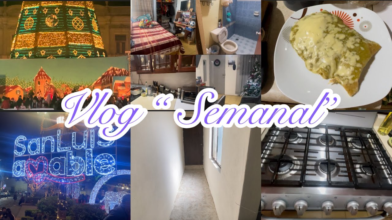Vlog “Semanal”/ SLP navideño 🎄/ Limpio mi 🏠/Enchiladas verdes/ Sigo pintando/ Estufita ✔️