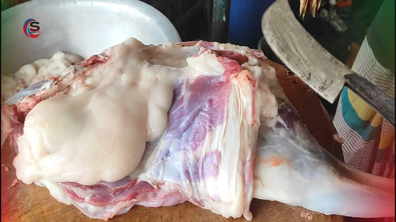 Видео разделки крупной козы | Полный процесс разделки козы на рынке | Мастерство разделки козы в ...