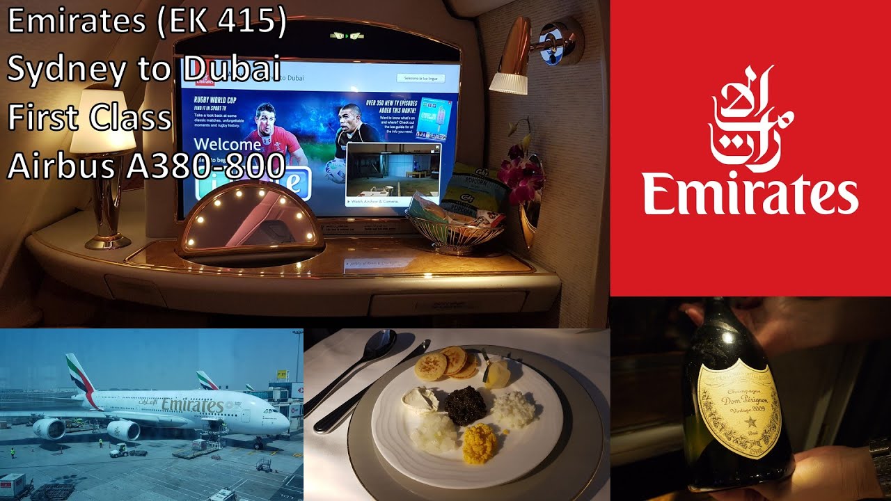 Emirates First Class – Sydney to Dubai (EK 415) – Airbus A380-800
