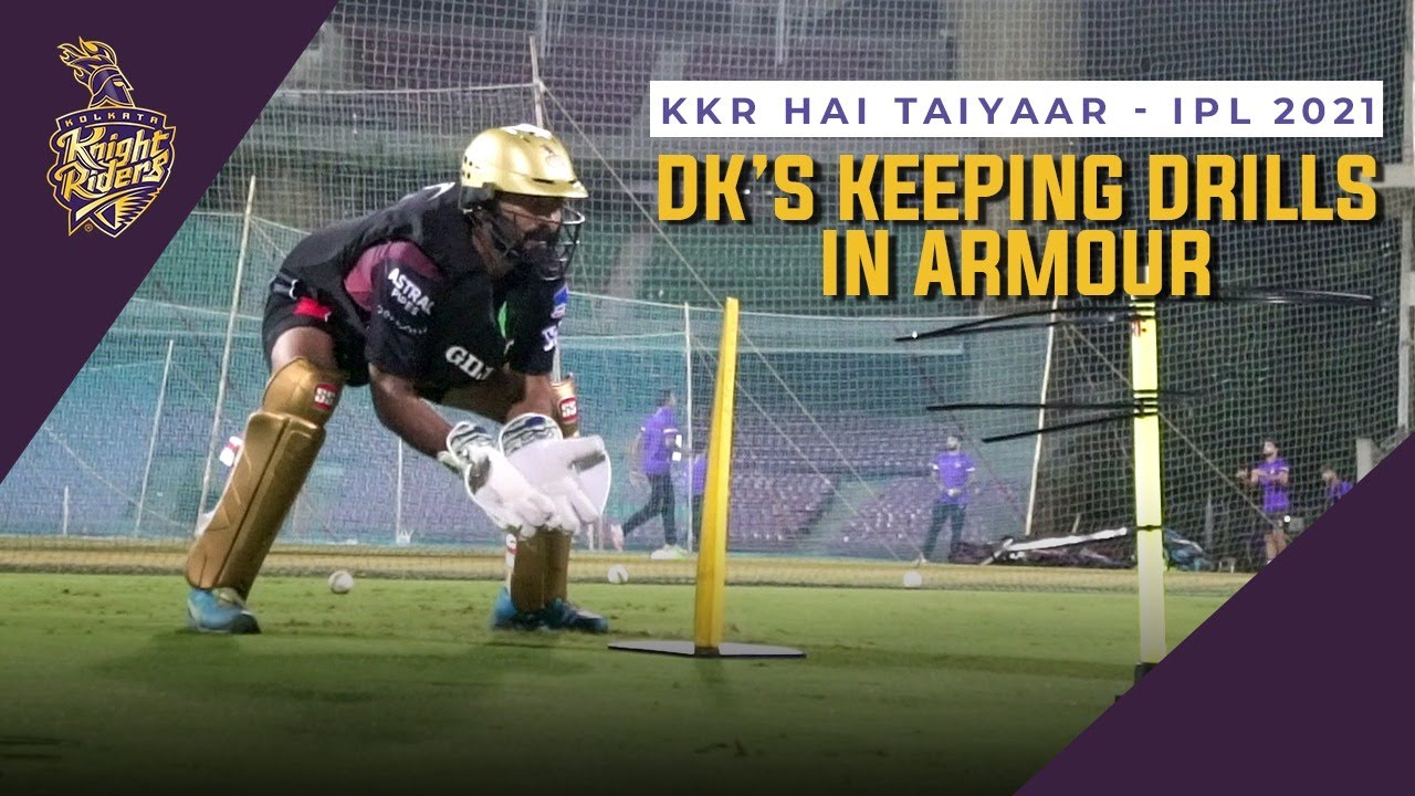 DK&rsquo;s keeping drills in Armour | KKR Hai Taiyaar - IPL 2021