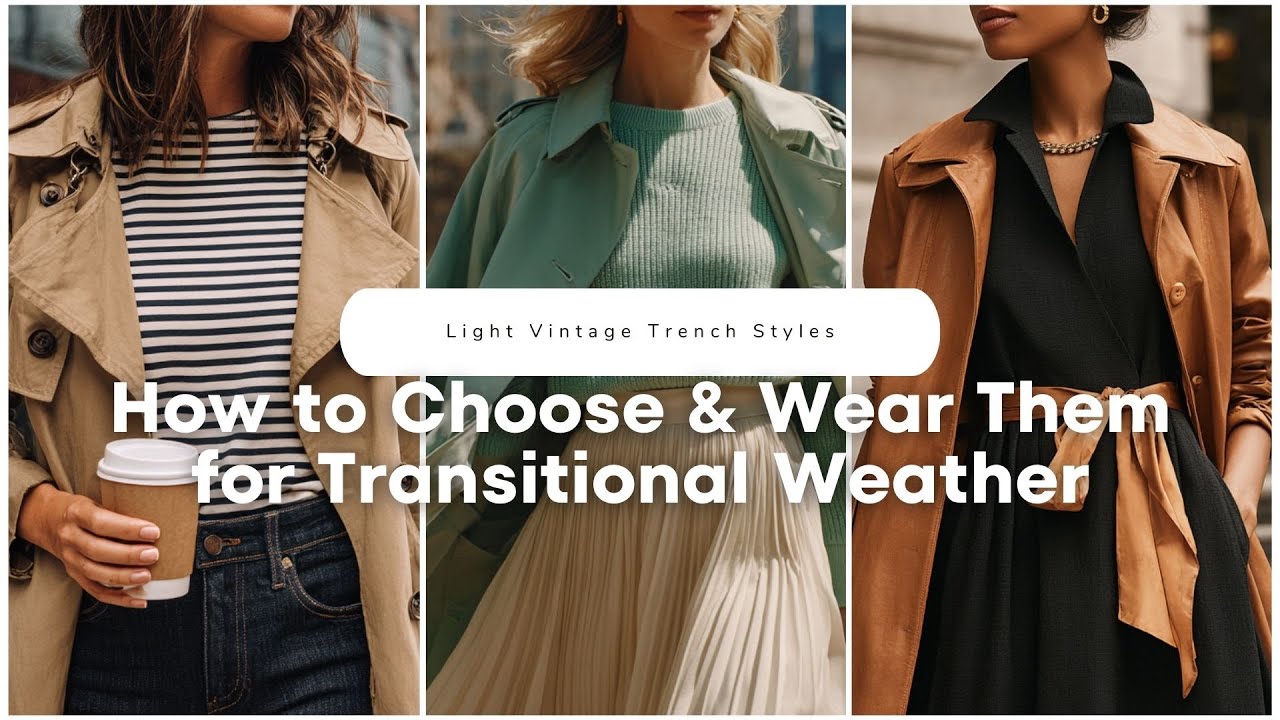 🧥 Light Vintage Trench Styles: How to Choose & Wear Them for Transitional Weather! 🌸