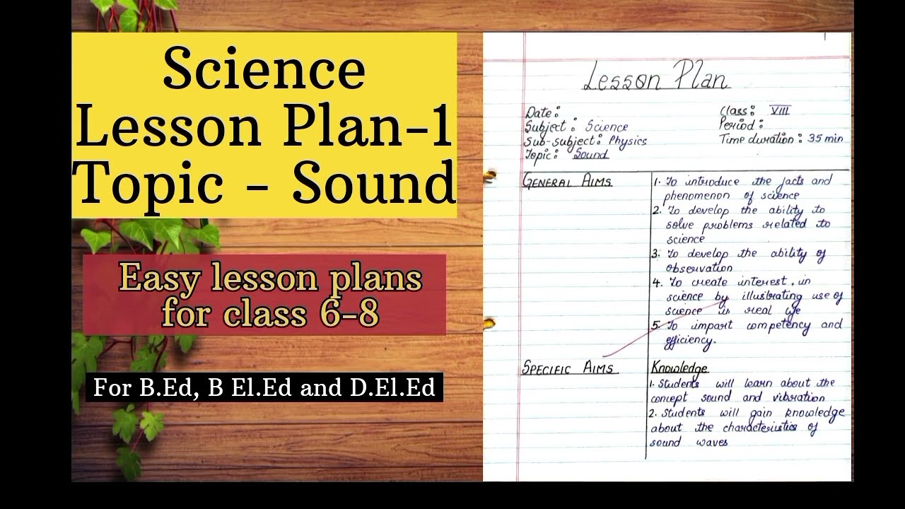 SCIENCE Lesson Plan -1 (English) | Topic-