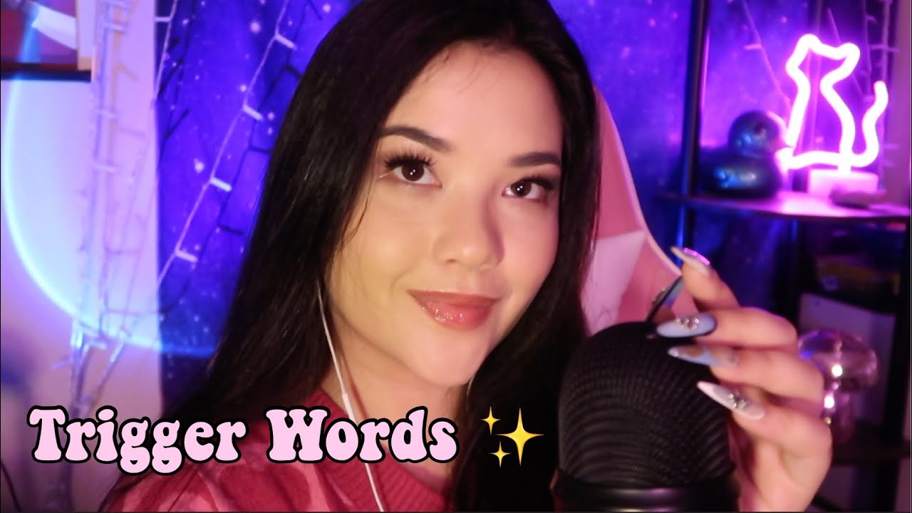ASMR ☾ Tingly Trigger Words & Mic Scratching ⋆｡°✩ Whispered