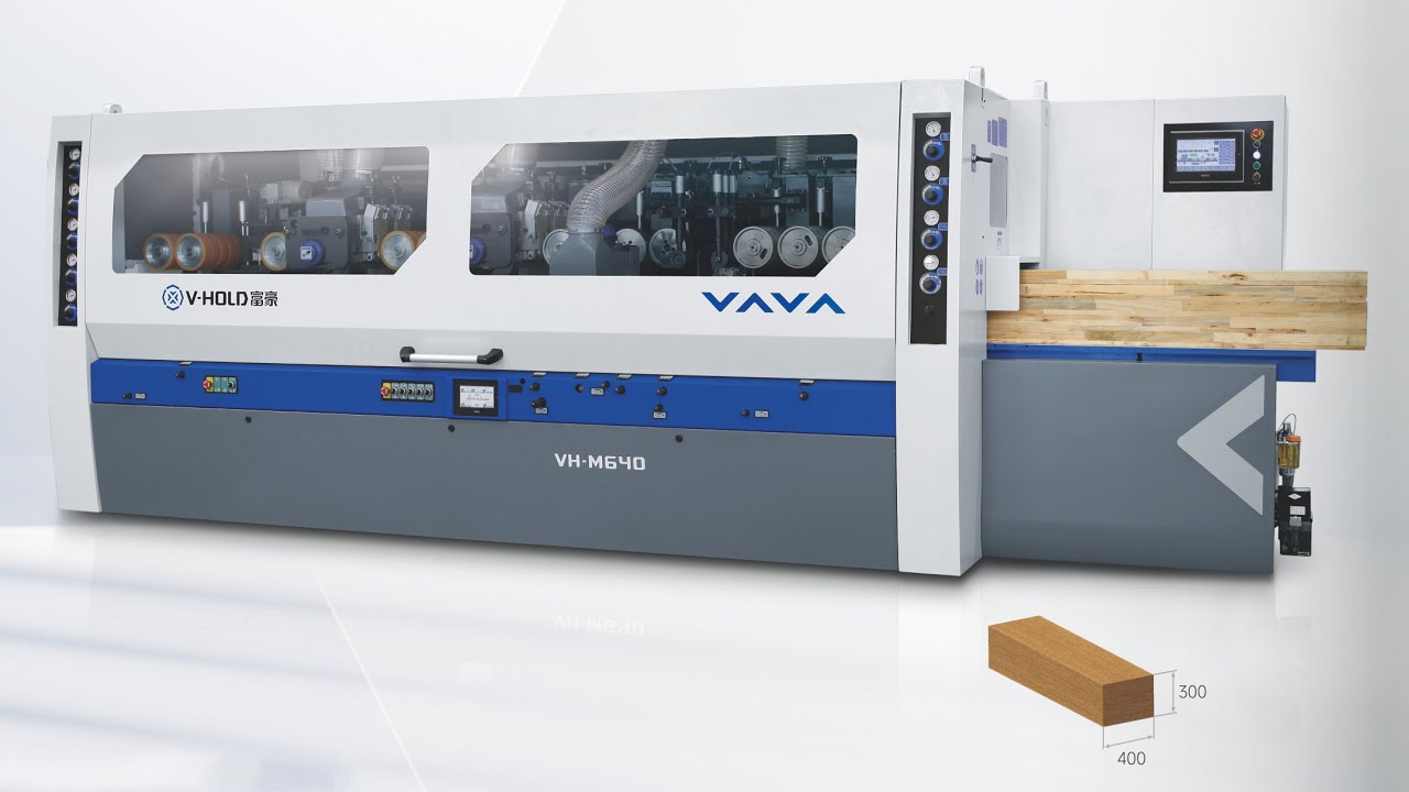 Heavy duty four side moulder VH M640 for   oversized wooden houses wooden beams glued wood