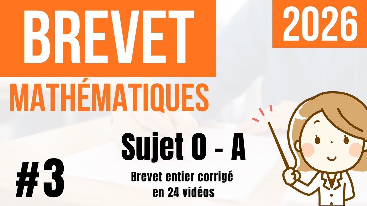 BREVET 2026 - Mathématiques 3ème - Sujet 0-A - #3 - Déterminer la médiane d'une série statistique