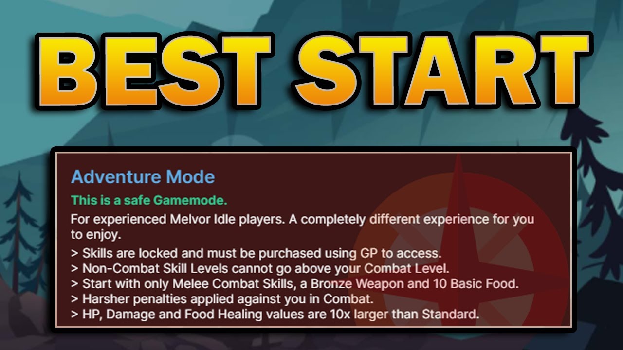 How To Have The Best Start in ADVENTURE Mode in Melvor Idle Playthrough Part 1