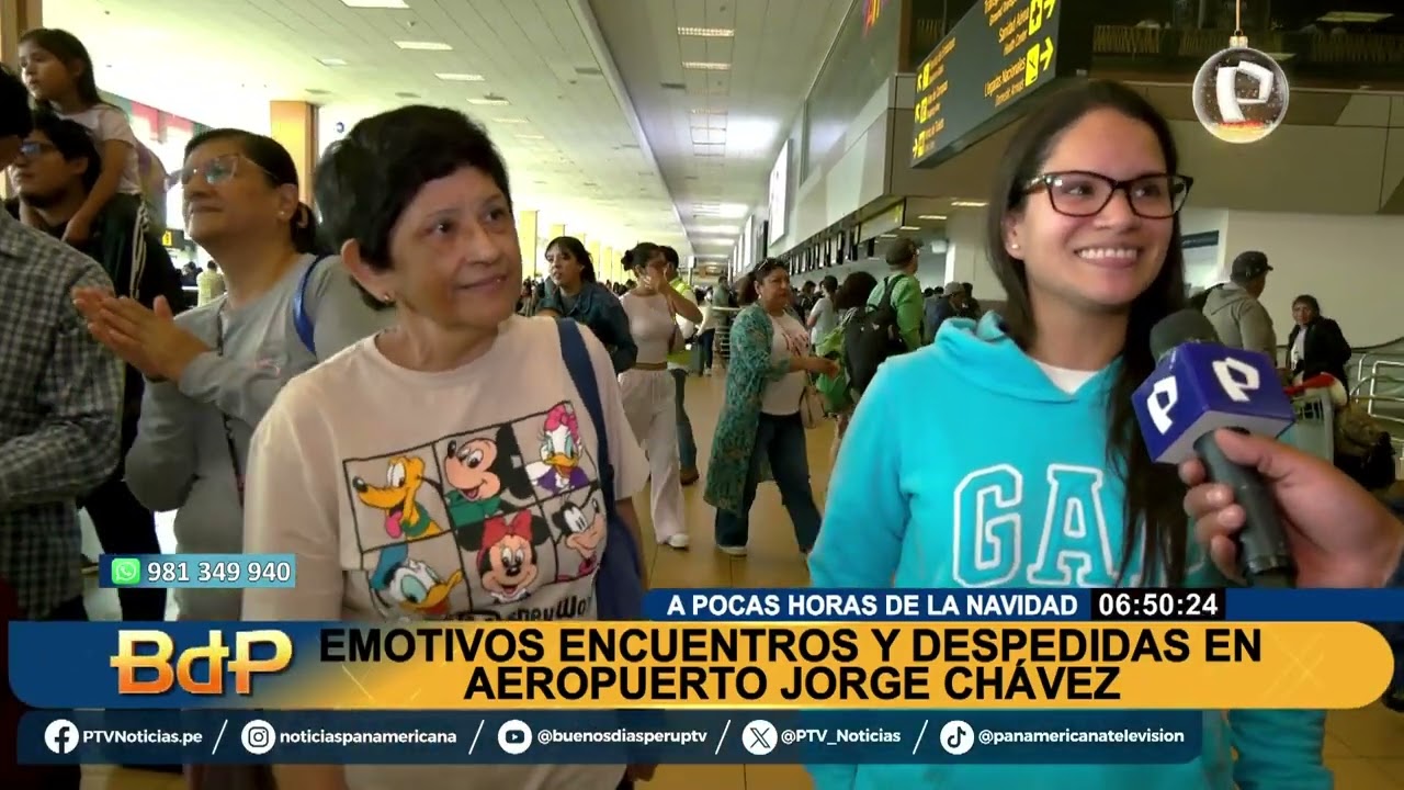 Emotivos encuentros y despedidas en aeropuerto Jorge Chávez a pocas horas de Navidad