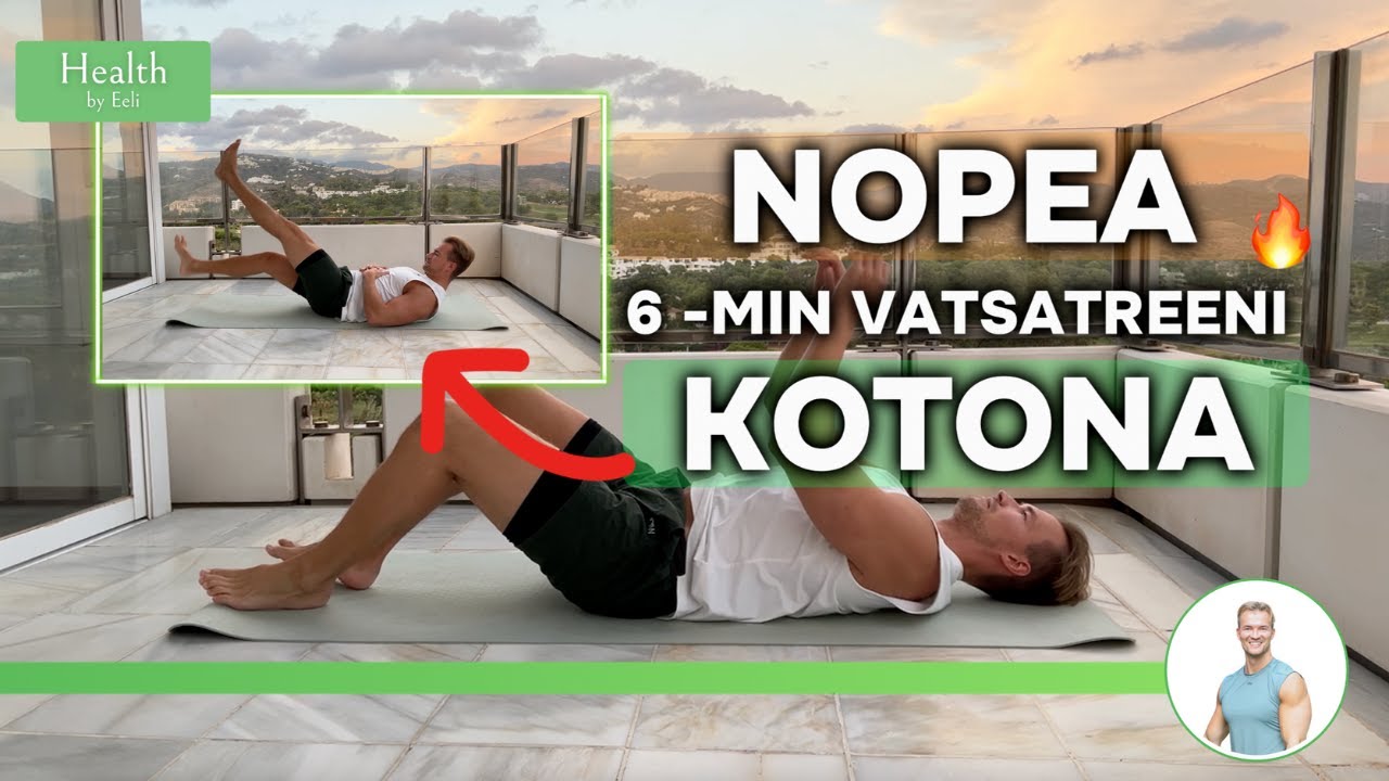 NOPEA & TEHOKAS VATSATREENI KOTONA - 6 MIN - VATSALIHAKSET 🔥
