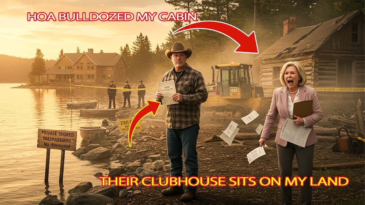 HOA Bulldozed My Cabin — But Didn’t Know Their Clubhouse Sits on My Land