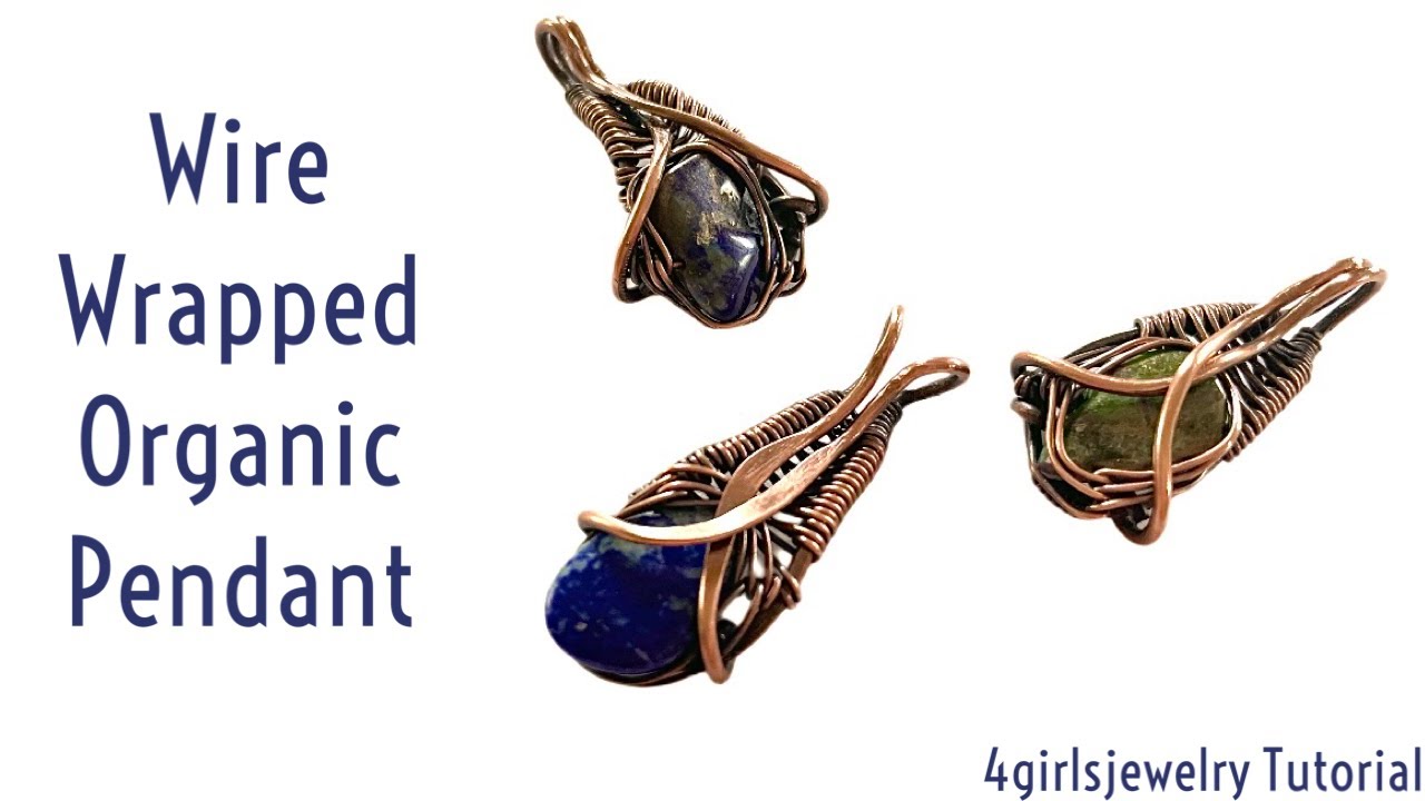 How to make Jewelry | Wire Wrapped Organic Pendant