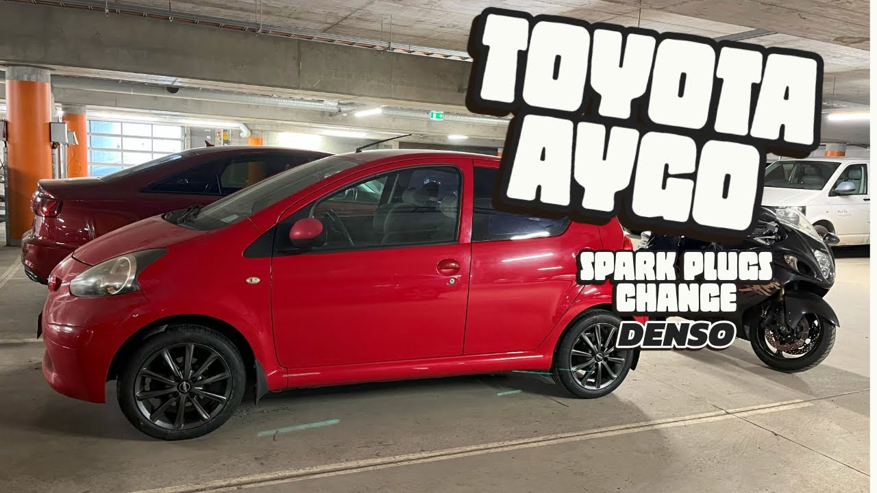 Toyota Aygo 2006 spark plugs change outside in summer