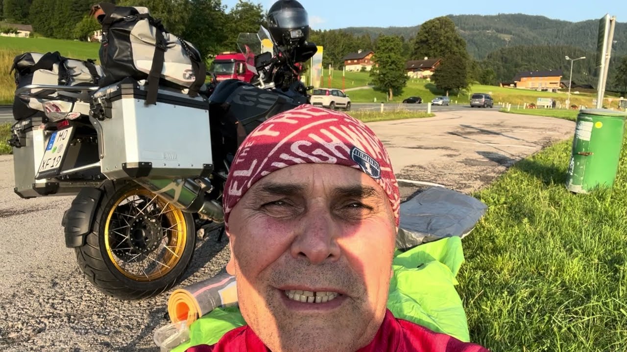 AVUSTURYA ALPLER’inde Vahşi Doğada Kamp Atmak zorunda Kaldım #MotorlaDünyaTuru