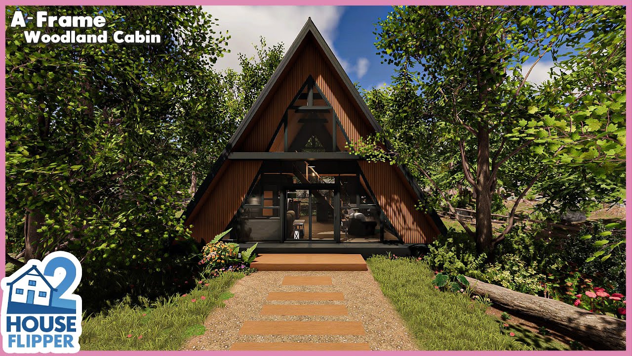 A-Frame Woodland Cabin | House Flipper 2 Sandbox Mode - Build and Tour