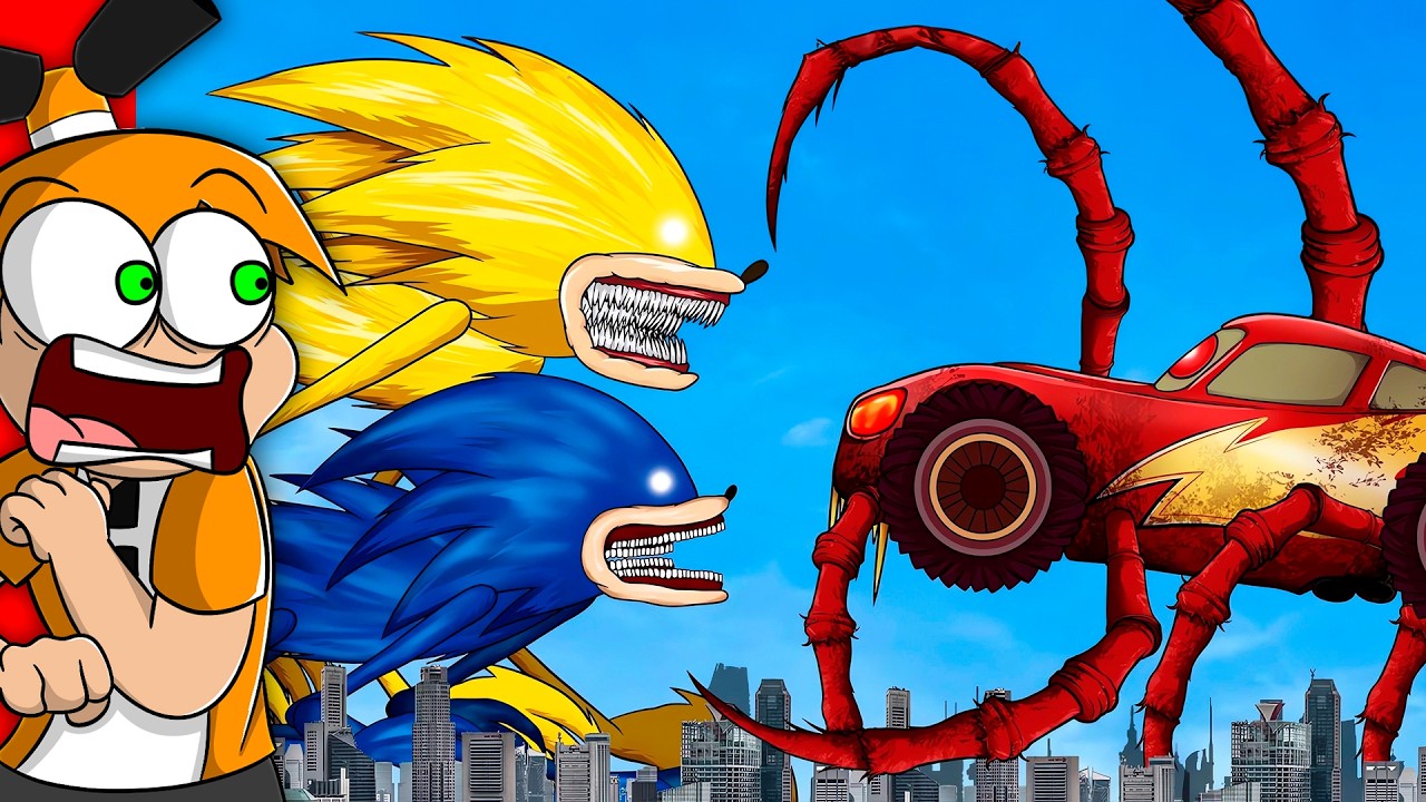 ¿QUÉ MONSTRUO ES MAS FUERTE? | Palmita reacciona a McQueen Eater vs Minion.exe vs Infected Sky