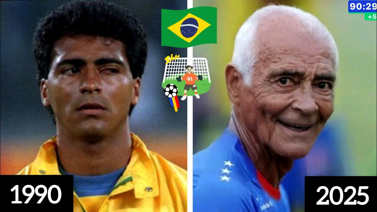 🇧🇷 Brazilian football players in the 1990 World Cup 🏆 (then and now)
