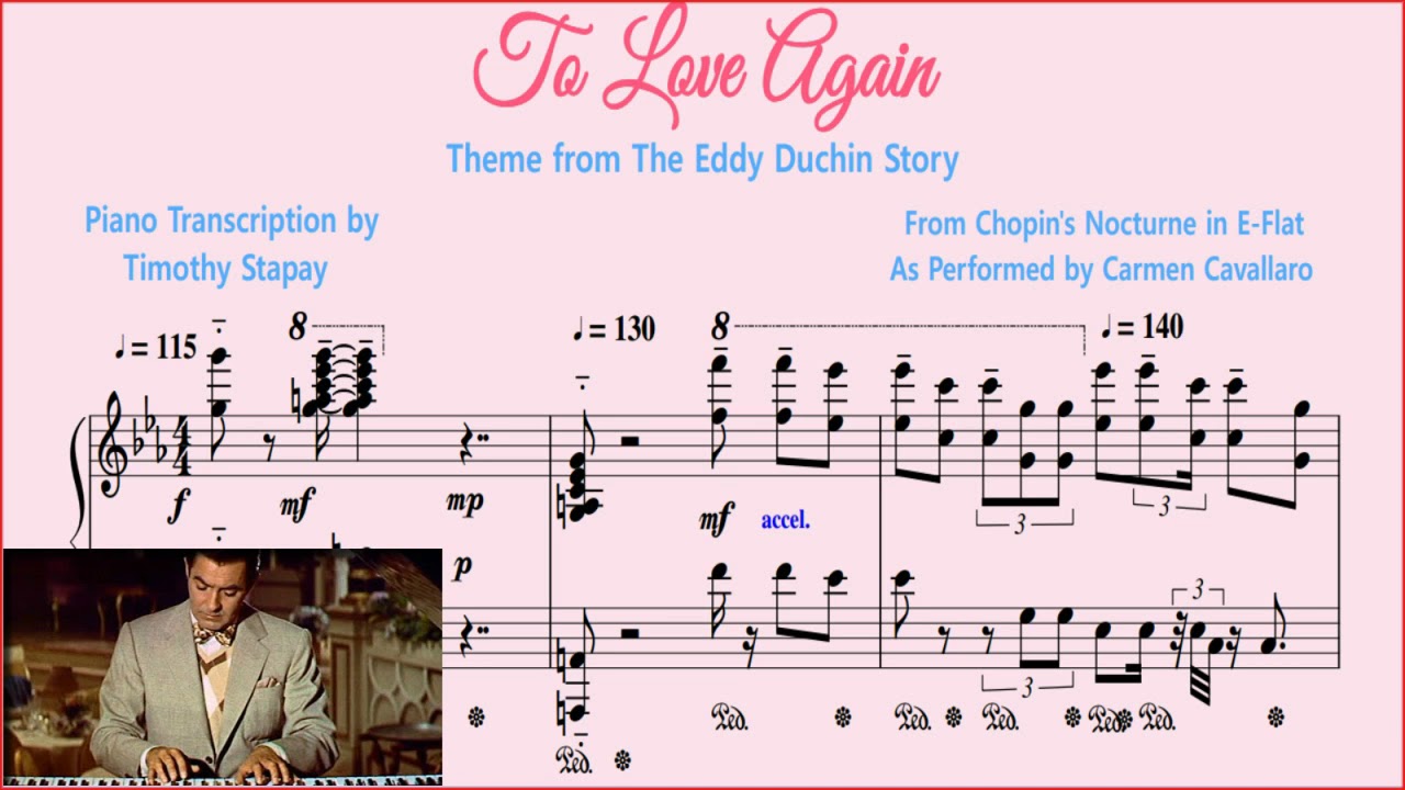 To Love Again  - (Carmen Cavallaro) Piano Solo Transcription