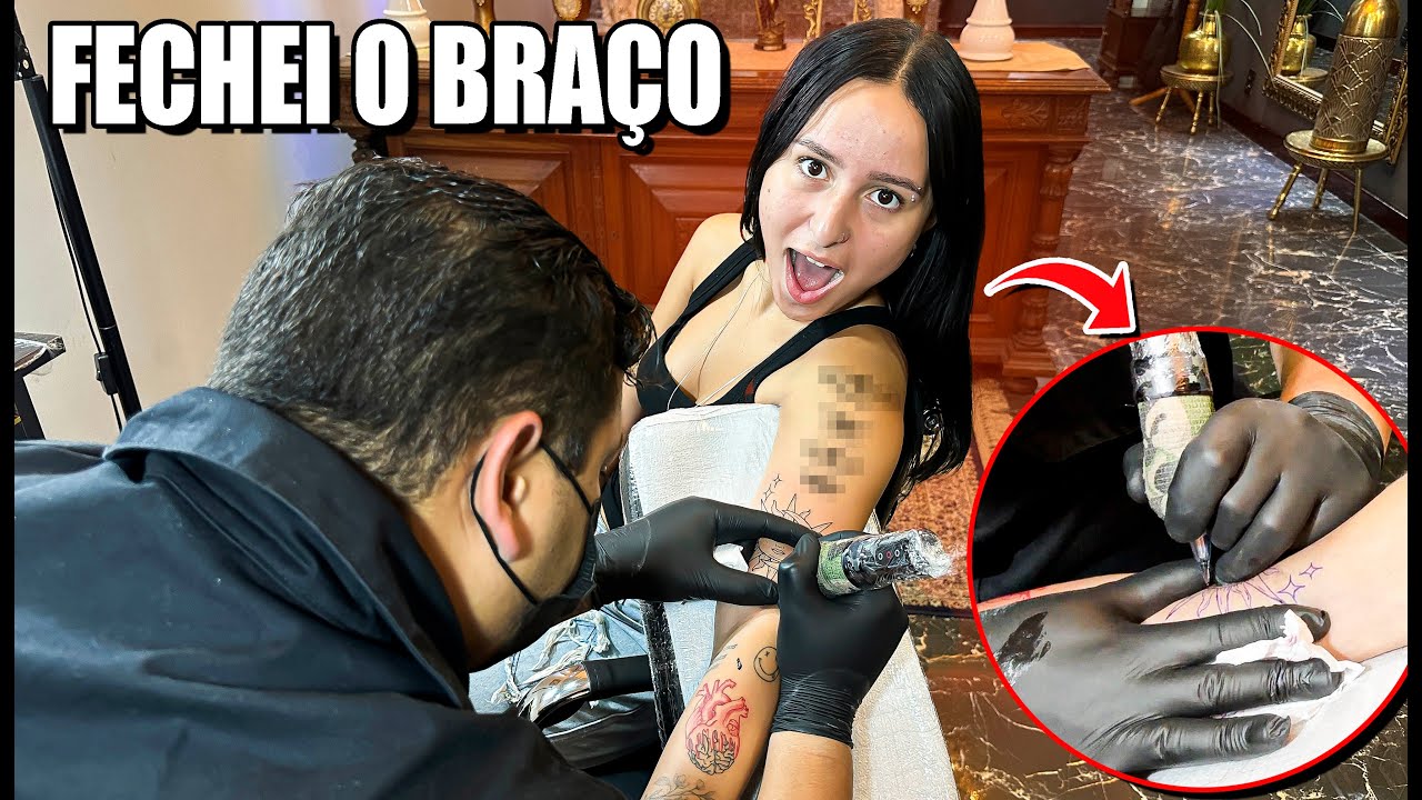 FECHEI MEU BRAÇO COM VÁRIAS TATUAGENS!