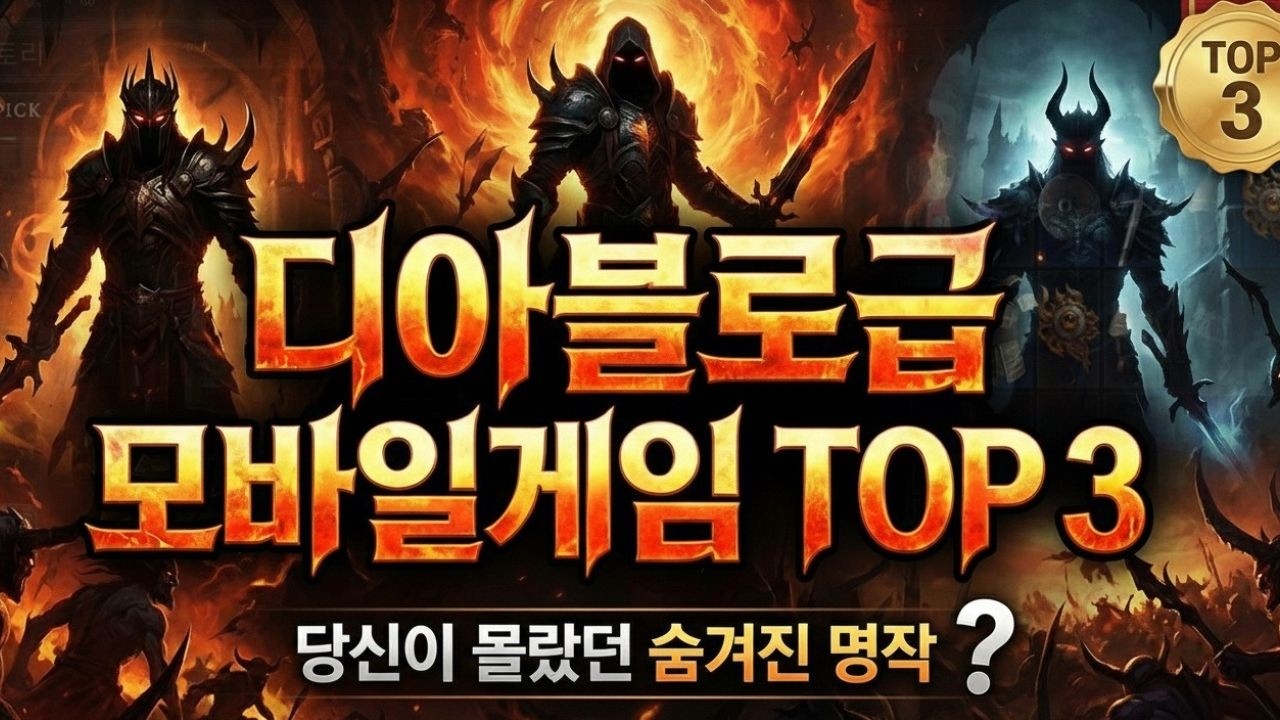 [충격] PC 핵앤슬래시 감성을 모바일로 완벽 복원한 갓겜 TOP 3