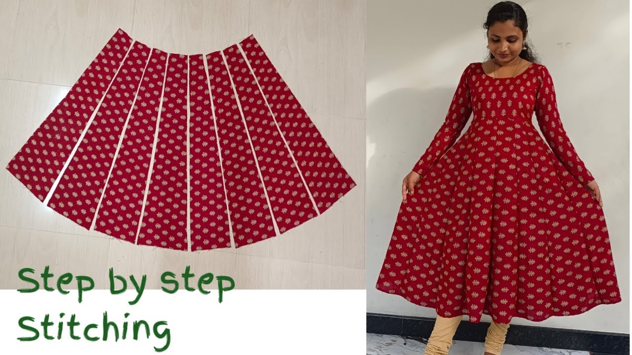 16 Panel Anarkali stitching#Umbrella kurti മാറി നിൽകും ഈ ചുരിദാറിനു മുൻപിൽ# Full video #subtitles
