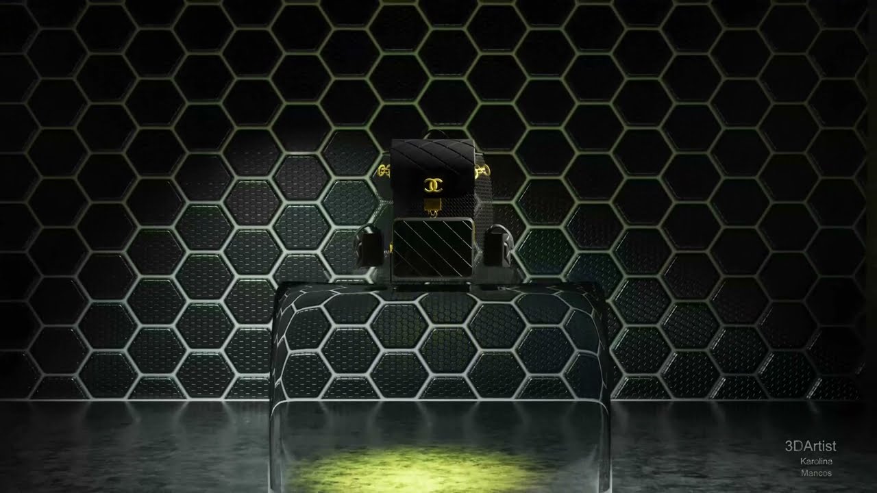 3D Chanel Backpack advertisement visualization -  (clean visuals)