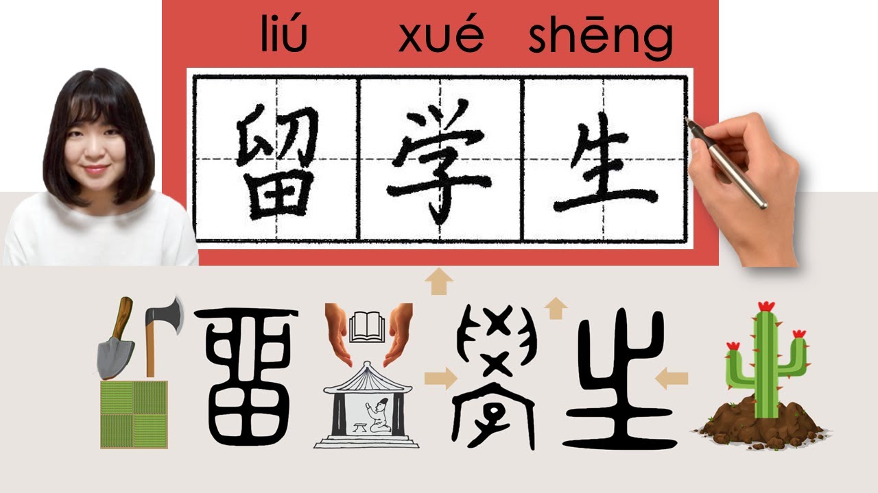 【NEW HSK3】/留学生/留學生/liuxuesheng_(student studying abroad)How to Pronounce & Write Chinese  #newhsk2