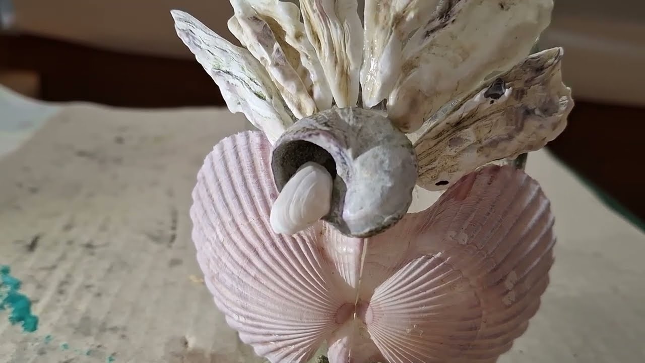 병에 굴'조개껍질로 추상작품 만들어 보기 DIY Crafts #병공예